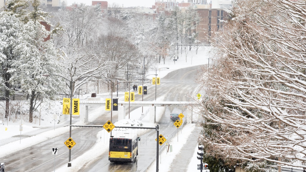 Winter west side view